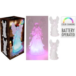 HOMESTYLING Vánoční dekorace anděl svíticí 30 cm barevný KO-AX5351050knih