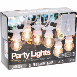 PROGARDEN Světelný řetěz LED PARTY 20 žárovek bílý KO-LE2200170