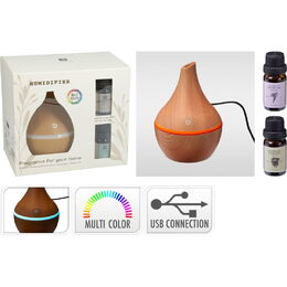 HOMESTYLING Zvlhčovač vzduchu s aroma terapií USB LED KO-MC5557340