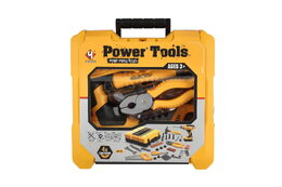 Sada nářadí plast s aku vrtačkou 16x17cm na baterie se zvukem v plastovém boxu 26x25x9cm