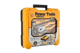 Sada nářadí plast s aku vrtačkou 16x17cm na baterie se zvukem v plastovém boxu 26x25x9cm