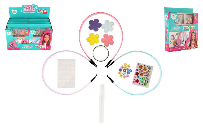 Kreativní sada Vytvoř si čelenku 2 druhy v krabičce 19x23x5cm 8ks v boxu