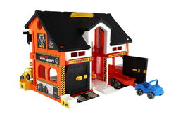 Auto servis 2 patra + 3 auta plast v krabici 59x39x15cm  Wader