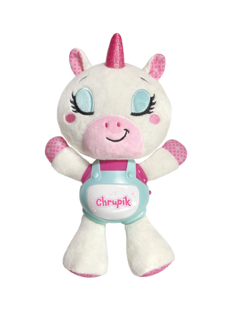 Jednorožec Chrupík usínáček plyš/plast na baterie se zvukem se světlem v krabici 22x30x10,5cm 6m+