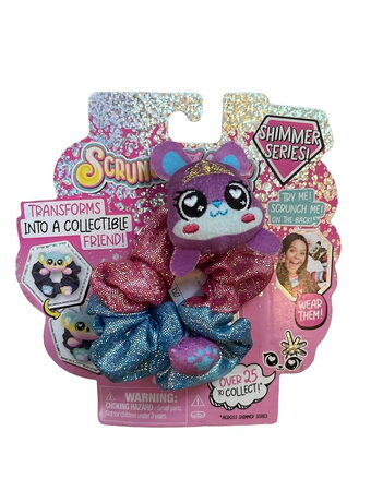 Plyšová třpytivá gumička a zvířátko 2v1 ScrunchMiez