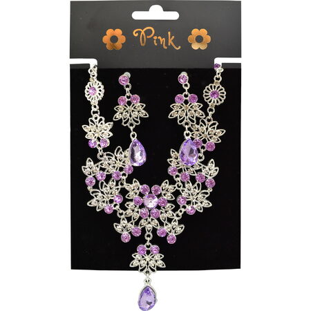 PINK - set Náhrdelník a náušnice Royal Glamour