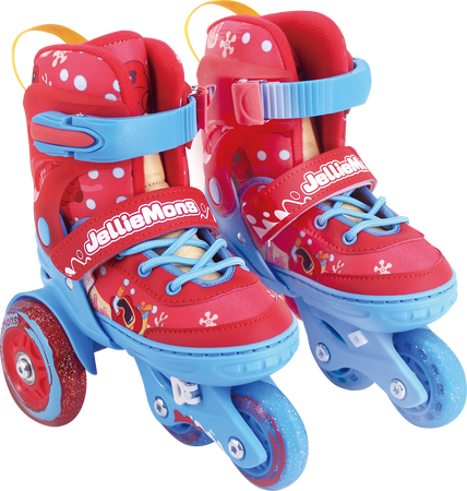 Dětské svítící kolečkové brusle - Červené (vel. 26-30)