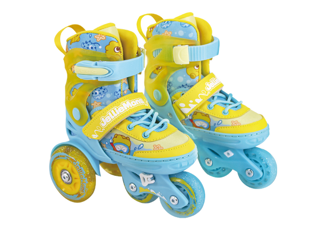 Dětské svítící kolečkové brusle - Žluté (vel. 26-30)