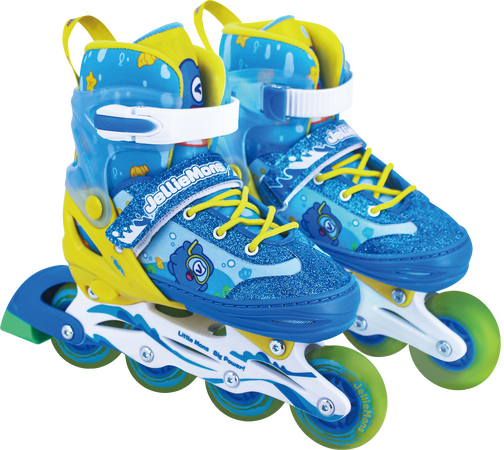 Dětské kolečkové brusle - Modro-žluté (vel. 30-33)