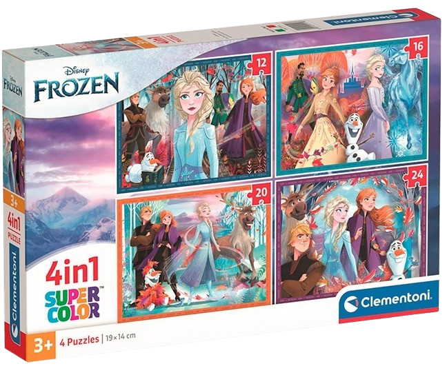 Clementoni - Puzzle 4v1 Ledové Království (12+16+20+24 dílků)