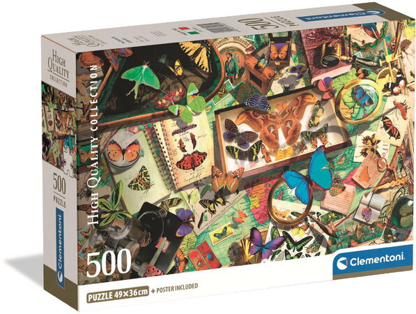 Clementoni - Puzzle 500 Sběratel motýlů