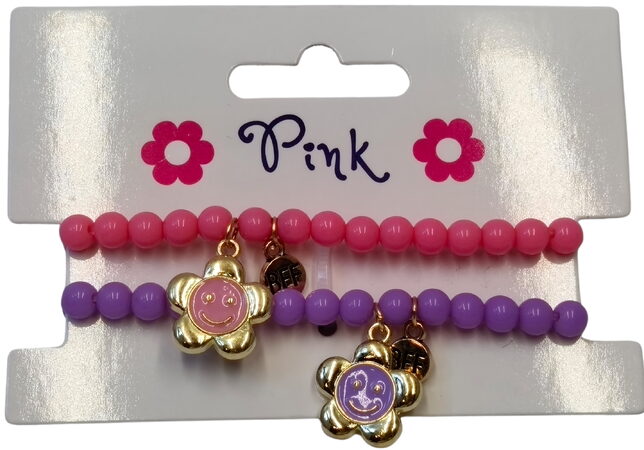 Náramky s kovovou slunečnicí 2ks