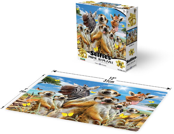 PRIME 3D PUZZLE - Selfie surikaty 48 dílků