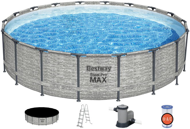 BESTWAY 5618Y - Bazén s konstrukcí Steel Pro Max 549 x 122 cm + kartušová filtrace