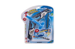 Vystřelovací letadlo plast 25x14cm 2 barvy na kartě 21x25x4cm