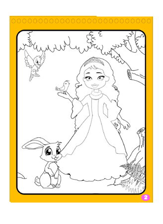 Kouzelné malování vodou/blok s tužkou princezny created 4 listy 17x23x2cm