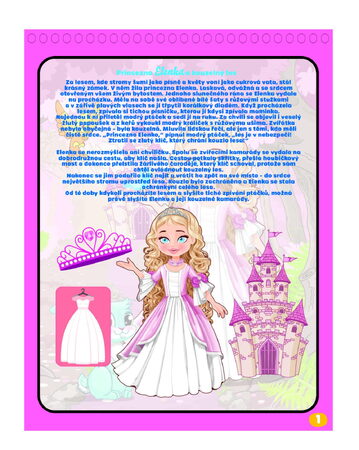 Kouzelné malování vodou/blok s tužkou princezny created 4 listy 17x23x2cm