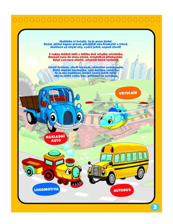 Kouzelné malování vodou/blok s tužkou doprava created 4 listy 17x23x2cm