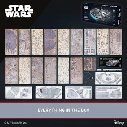 Ugears 3D dřevěná mechanická skládačka Star Wars Millennium Falcon