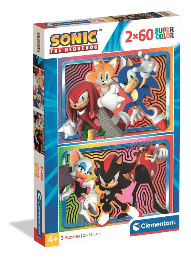 Clementoni - Puzzle 2x60 Sonic the Hedgehog