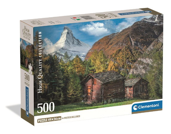 Clementoni - Puzzle 500 Okouzlující Matterhorn