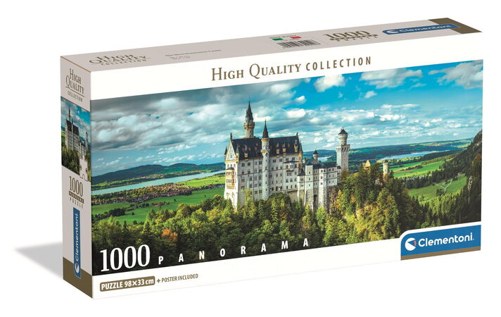 Clementoni - Puzzle 1000 Panorama Zámek Neuschwanstein