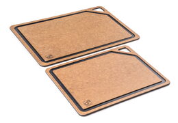 Prkénko krájecí G21 EcoCut z přírodní celulózy - sada 2 ks, hnědé