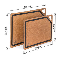 Prkénko krájecí G21 EcoCut z přírodní celulózy - sada 2 ks, hnědé