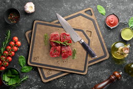 Prkénko krájecí G21 EcoCut z přírodní celulózy - sada 2 ks, hnědé