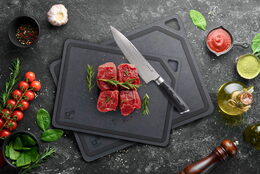 Prkénko krájecí G21 EcoCut z přírodní celulózy - sada 2 ks, grafitové