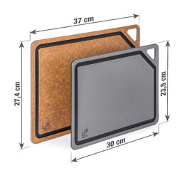 Prkénko krájecí G21 EcoCut z přírodní celulózy - sada 2 ks, hnědé/grafitové