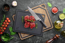 Prkénko krájecí G21 EcoCut z přírodní celulózy - sada 2 ks, hnědé/grafitové