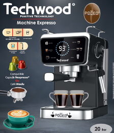 Techwood TCA1386EXN kávovar 2v1