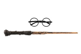 Kouzelnický set - hůlka 40cm, brýle plast na kartě 9,5x42,5cm karneval