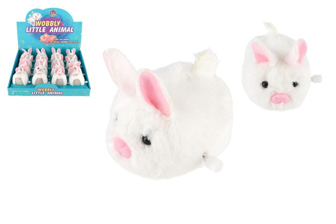 Králík/Králíček na natažení plast/plyš 8cm 16ks v boxu