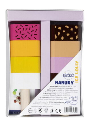 Skládanka nanuky dřevěné v  krabičce 12,5x17x1,5cm 12m+