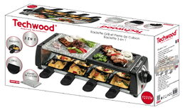 Techwood TRGP896 raclette gril s kamennou deskou