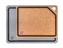 Prkénko krájecí G21 EcoCut z přírodní celulózy - sada 2 ks, grafitové/hnědé