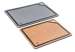 Prkénko krájecí G21 EcoCut z přírodní celulózy - sada 2 ks, grafitové/hnědé