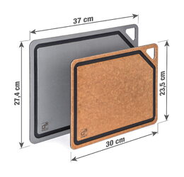 Prkénko krájecí G21 EcoCut z přírodní celulózy - sada 2 ks, grafitové/hnědé