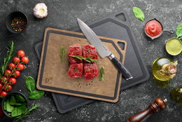 Prkénko krájecí G21 EcoCut z přírodní celulózy - sada 2 ks, grafitové/hnědé