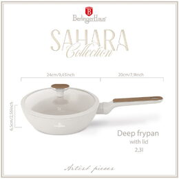 BERLINGERHAUS Pánev s poklicí s titanovým povrchem 24 cm Sahara Nordic Collection BH-8314