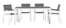 Zahradní nábytek Keter Harmony set stůl + 4 židle bílý /světle šedý