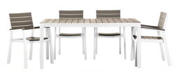 Zahradní nábytek Keter Harmony set stůl + 4 židle bílý / cappuccino