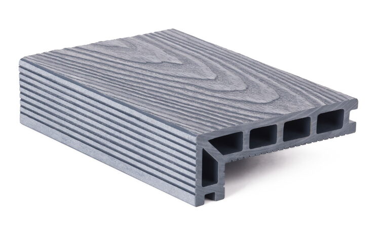 Terasové prkno G21 zakončovací, 2,5 x 14 x 400 cm, Silver Wood, WPC