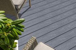 Terasové prkno G21 zakončovací, 2,5 x 14 x 400 cm, Silver Wood, WPC