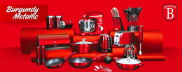 BERLINGERHAUS Sada nádobí s mramorovým povrchem 18 ks Burgundy Metallic Line BH-7035