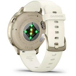 Venu 4 41mm Lunar Gold/Bone Silic band