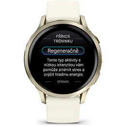 Venu 4 41mm Lunar Gold/Bone Silic band