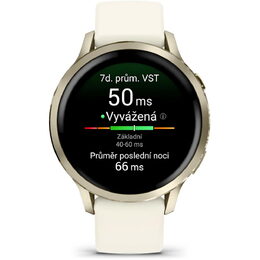 Venu 4 41mm Lunar Gold/Bone Silic band